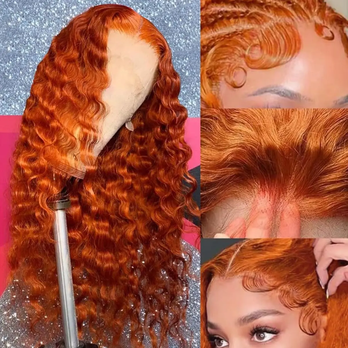 13x6 Lace Front Wig Human Hair Deep Wave 180 Density 30 Inch Amazon.com : 613 Lace Front Wig with 13x6 Transparent Deep  main image 3
