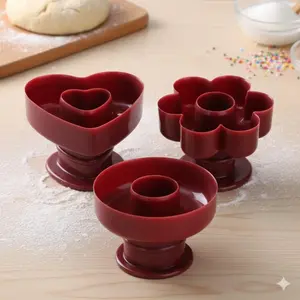 High-Temp Silicone Non-Stick Baking Toolkit: Cookie Cake Press, Anti-Mold Multi-Shape Cutters, Non-Slip Handle, Pizza Cutter, Dough Scraper, Macaron Molds, Baking Mat, Fondant & Icing Tools for Home Bakery Baking Supplies