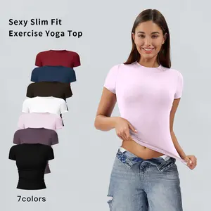 Tenwolf Women's Sports Short Sleeve Quick Dry Slim Fit T-Shirt, Basic Tee, Versatile Casual Top for Women Suitable for Gym Workouts, Running, Yoga, and Everyday Wear