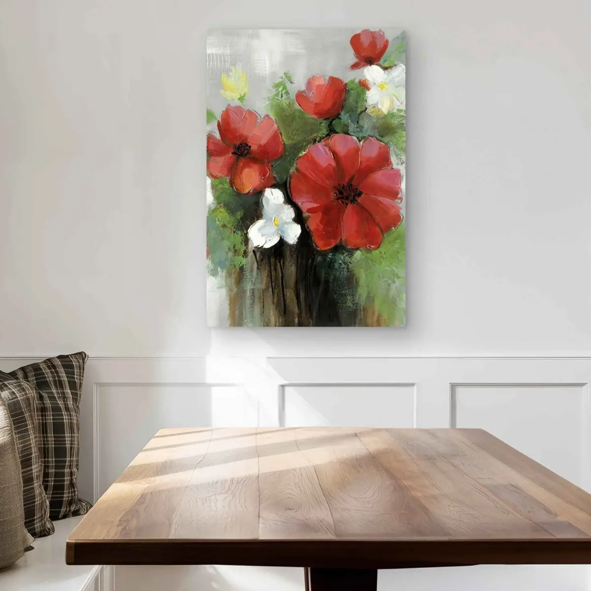 Begin Home Decor C1MP2030C0GRTB 20 x 30 in. Abstract Wild Flowers Bundle Wall Art - Red Metal Print