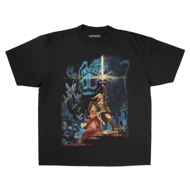 The Legend of Zelda T-Shirt, Video Game Shirt, Graphic Tee, Unisex T-Shirt, Dark Aesthetic Tee, Distressed Gamer Gift, Vintage Gamer Streetwear Menswear Top