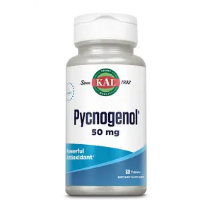 KAL Pycnogenol Tablets 50mg - Powerful Intoxicant - 60 Tablets Dietary Supplement for Healthcare