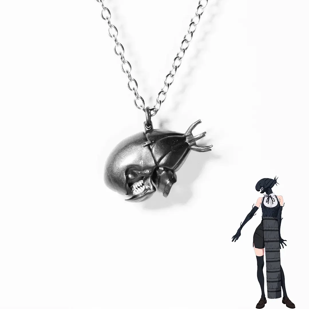 Reze Bomb Devil Necklace, Stainless Steel Anime Pendant Choker for Women, Chainsaw Man Manga Inspired Daily Cosplay Gift, Anime Cosplay, Female, Letter