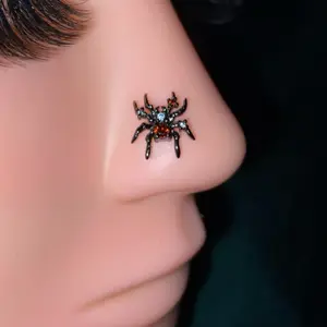 Black scarlet nose piercing (RIGHT NOSTRIL ONLY)