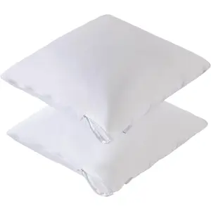 Feather Proof Pillow Protectors 22x22 Pack of 2 Waterproof Soft Bamboo Viscose Jersey Square Pillow Covers for Throw Pillow
