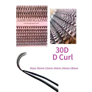 LashesMagazine Springtok 30D D Curl DIY Lash Extension Cluster Kit Wispy Individual Eyelashes Clusters Mixed Length Volume False Lashes for Cosmetic Makeup Pack 280 pcs High Quality Premium PBT Silk Fiber