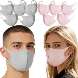 Seamless Ice Silk Face Mask Safety Reusable Mask | Breathable, Reusable, Unisex, Lightweight, No Ear Strain, Washable