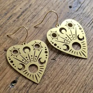 CELESTIAL LASER CUT OUIJA EARRINGS