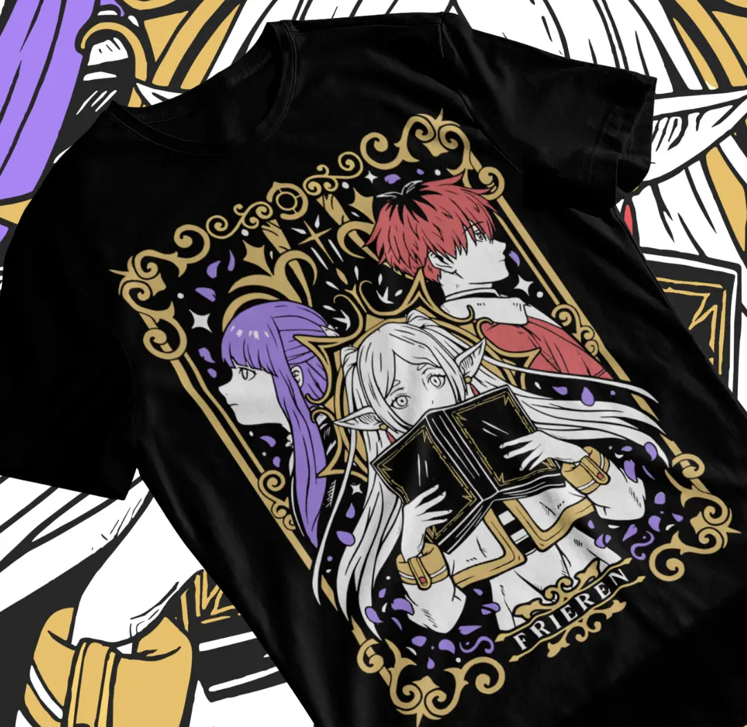 Frieren Beyond Journey's End T-Shirt Fern Stark Anime Unisex Soft Tee All Sizes