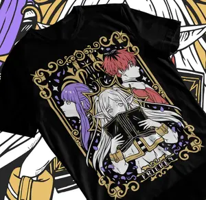 Frieren Beyond Journey's End T-Shirt Fern Stark Anime Unisex Soft Tee All Sizes