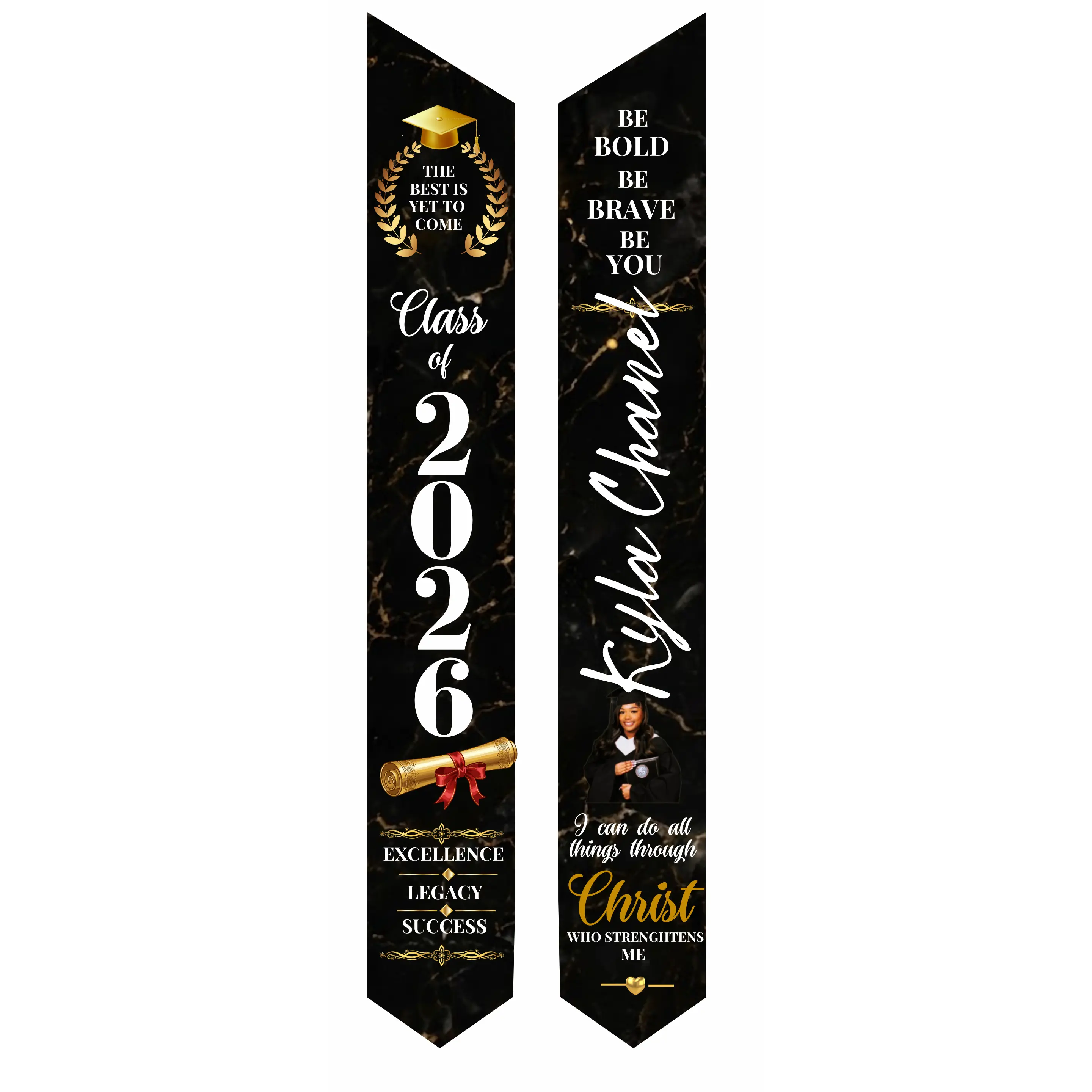 Custom Graduation Sash - Through Christ