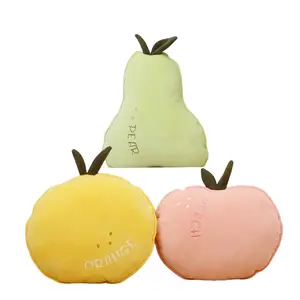 Fruit Series Cushion Pillow, Home Decor Accent Piece, Peach Pear Pillows, Suitable for Sofa Bed Lumbar Support, Gift Choice
