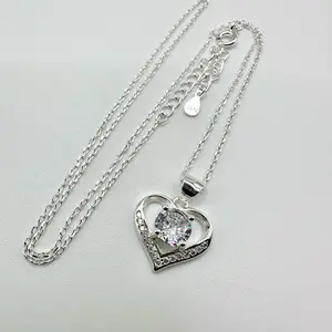 “925 Sterling Silver Heart Necklace for Girls & Women | Adjustable 16’’ + 2’’ Extension”