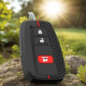 Silicone Car Key Cover Case For Toyota Corolla Rav4 Camry 70 CHR Prado 150 Highlander Key Holder Accessories Fob