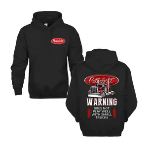 Peterbilt Hoodie, Big Rig Warning Graphic “Does Not Play Well With Small Trucks”, Premium Cotton Blend Fabric, Comfortable Unisex Fit, Perfect Gift for Truck Drivers & Semi Lovers