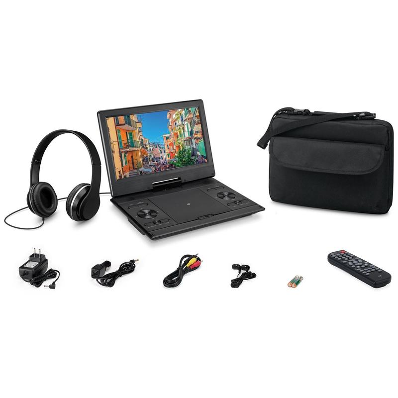 GPX 12" Portable DVD Player Bundle w/ Carry Case & Headphones