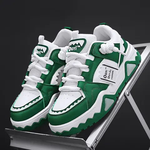 Men's PU Leather Casual Trainers - Low-Profile Lace-Up Low Top Footwear, Trendy Fashion Sneaker, All Seasons Sneakers, Walking Shoes, All-Day Casual Trainers with Non-Slip, Cushioned, Lightweight Fit for Everyday Wear