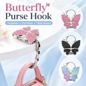 Foldable Clover Purse Hook, Portable Handbag Hanger for Table, Compact Bag Holder for Restaurant, Office, Travel & Daily Use