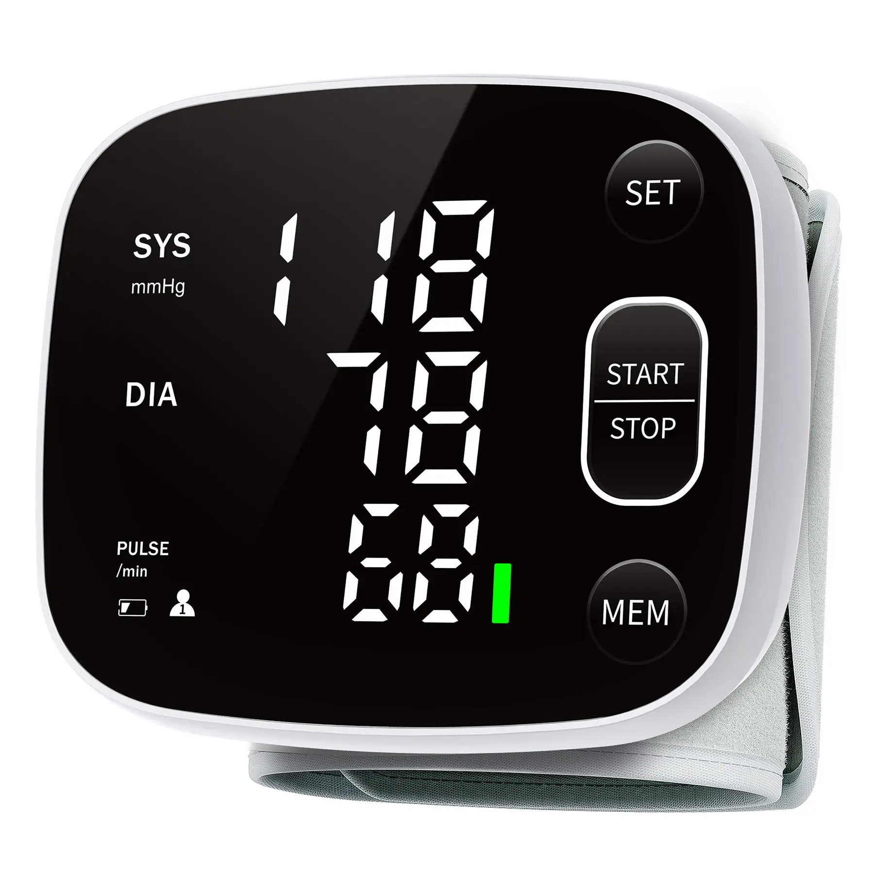 Oklar Rechargeable Digital Wrist Blood Pressure Monitor for Home Use, LED Backlit Display, Voice Broadcast, 240-Memory Storage for 2 Users, Included Cuff & Carrying Case, Portable Medical Health Device