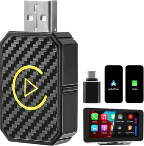 Wireless Carplay Adapter for Apple Android Auto Wireless Adapter for Factory Wired Cars,Bluetooth Fast Auto-Connect No Lag for iPhone 6+/iOS 10+ Android 11+