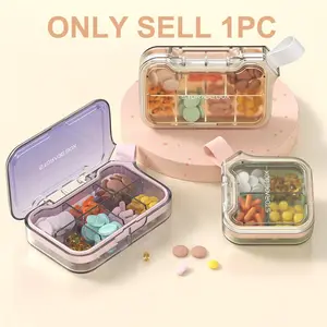 Portable Pill Storage Box, 1 Count Multi-grid Pill Organizer, Dustproof Pill Storage Box for Home Office Travel, Home Organizer, Tampons