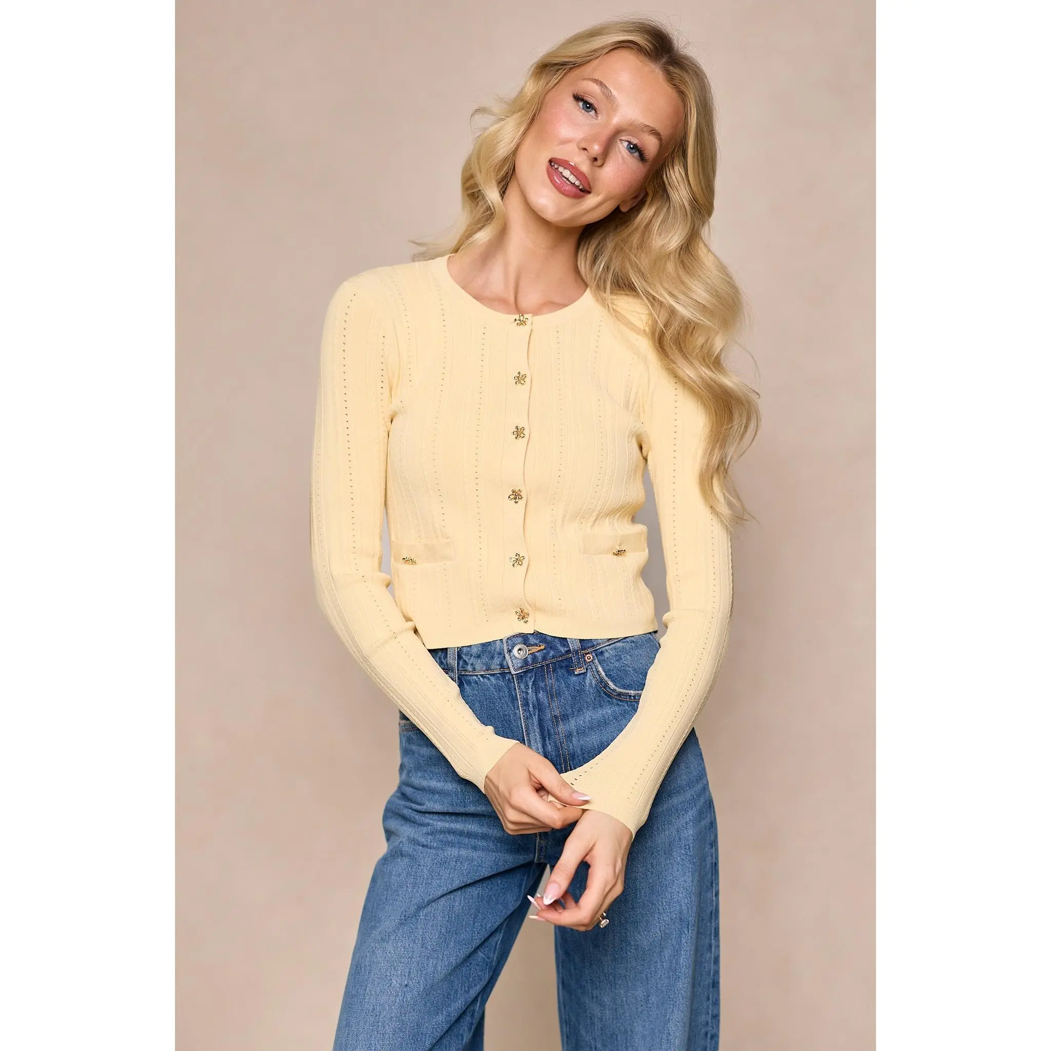 Kali Cardigan in Butter Yellow