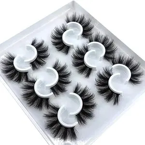 6 Pairs Fluffy artificial Eyelashes Natural Faux Mink Strip 3D Lashes Pack (MDF-12)
