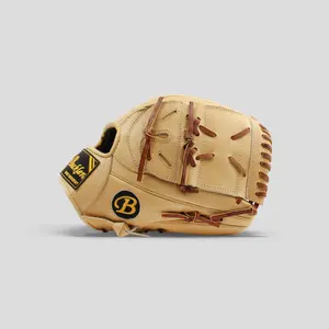 Fame Pro 12" Baseball Camel Pitcher's Glove Dual Welting