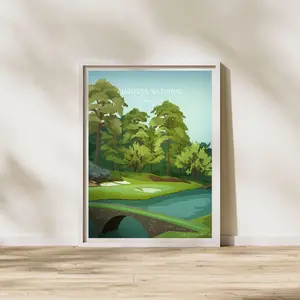 Augusta National Georgia - Signature Designs Decor Poster Artistic Decoration Print Artwork Minimalist Decorative