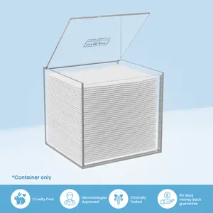 CLEAN SKIN CLUB Clear Acrylic Box for Clean Towels XL (NOT Included), Container For 50 Disposable Clean Towels XL, Face Towelettes Bathroom Counter Storage, Bin for Cleansing Facial Dry Wipes CLEAN SKIN CLUB Clear Acrylic Box for Clean Towels XL (NOT Included), Container For 50 Disposable Clean Towels XL, Face Towelettes Bathroom Counter Storage, Bin for Cleansing Facial Dry Wipes