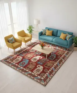 8x10 ft Hand Knotted Traditional Native American Area Rug