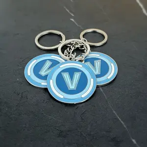 Vbuck Keychain Coin - Fort Game Coin - Gift for gamers - Metal Material Keychain - Hand Made
