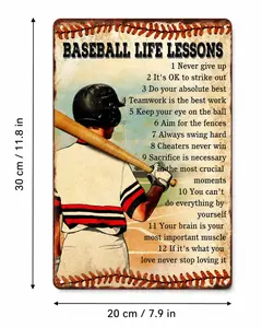 Baseball Decor For Boys Room Baseball Wall Art Baseball Stuff For Boys 8-12 Posters For Boy Bedroom Baseball Metal Sign 8x12 Inch,retro wall decor,outdoor plaque,beach decor,novelty home sign,garden wall art