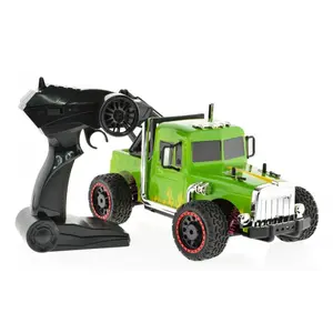 212 MAIN Remote Control Tow Truck - 1-16 Scale Retro 4WD with Proportional Speed, Farm Animal & Poultry Supply Toy (Yellow) | Remote Control Trucks