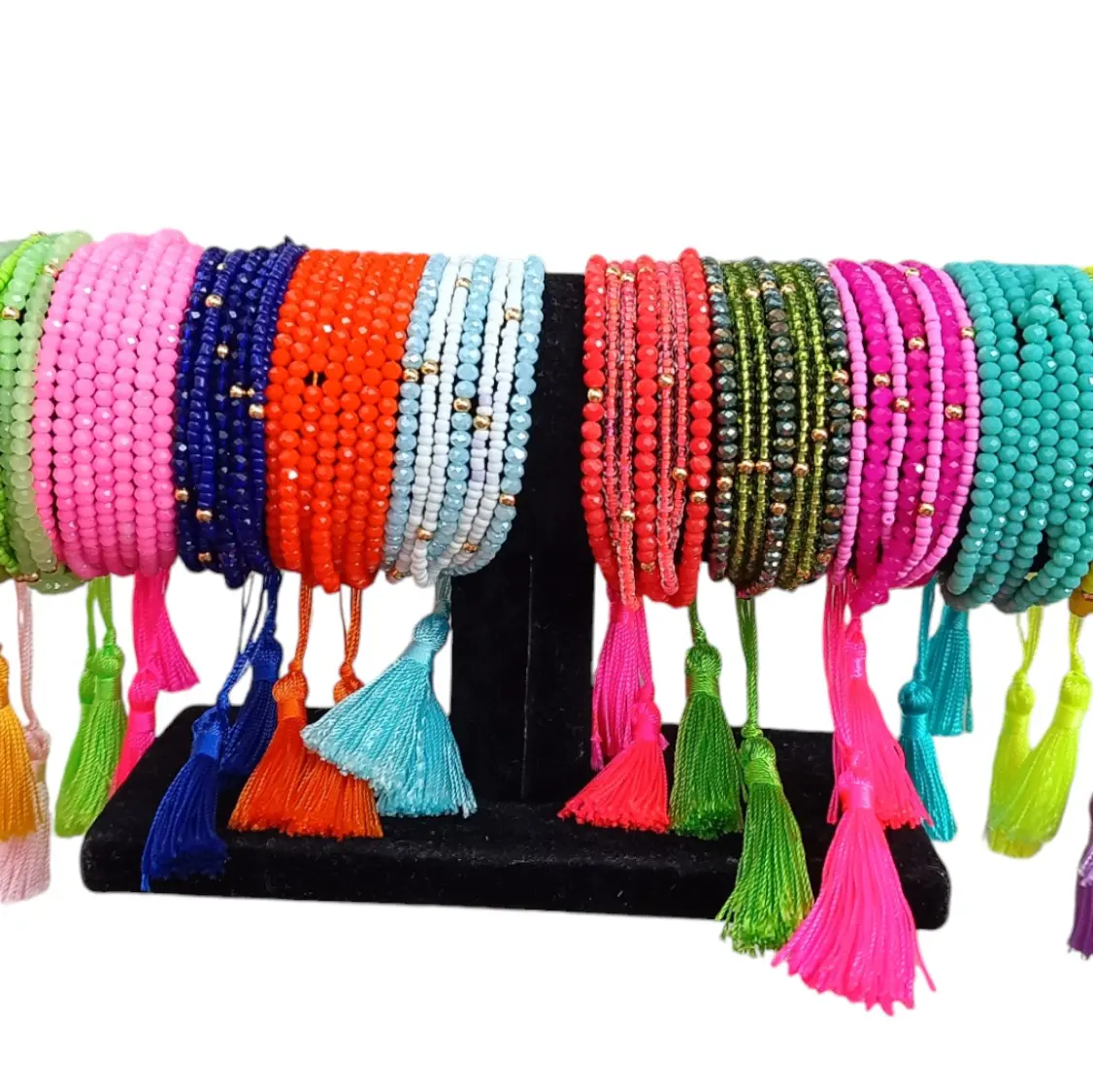 MiYUKi Neon Multicolor Artificial Gemstone Bracelet for Women Adults, Elegant Beaded Fashion Accessory with Durability and Longevity, Versatile for Different Occasions, One Size