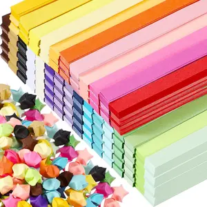 1350 Sheets Double-Sided Stars Origami Paper Strips 27-Colors Durable Pulp Paper for Kids' DIY School Art Crafts, Easy to Fold, Long-Lasting Coloring Book Markers Coloring Book Box Acrylic Marker Pen Acrylic Stickers Acrylic Painting Pen