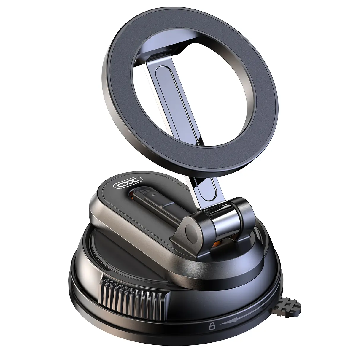 Detachable Magnetic Phone MouFoldable Magnetic PhoneMount, 360 Rotatable Car Magnetic Phone Holder, VacuumSuction Phone Holder for Car, Universal Magnetic Car Mountfor Smooth Surface