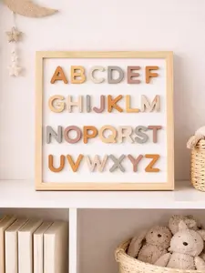 Montessori Neutral Magnetic Letters, Silicone ABC Fridge Magnets for Toddlers