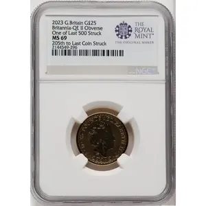 Royal Succession (2023 G.B  1/4 OZ 2- COIN GOLD KING AND QUEEN BRITANNIA SET #205)