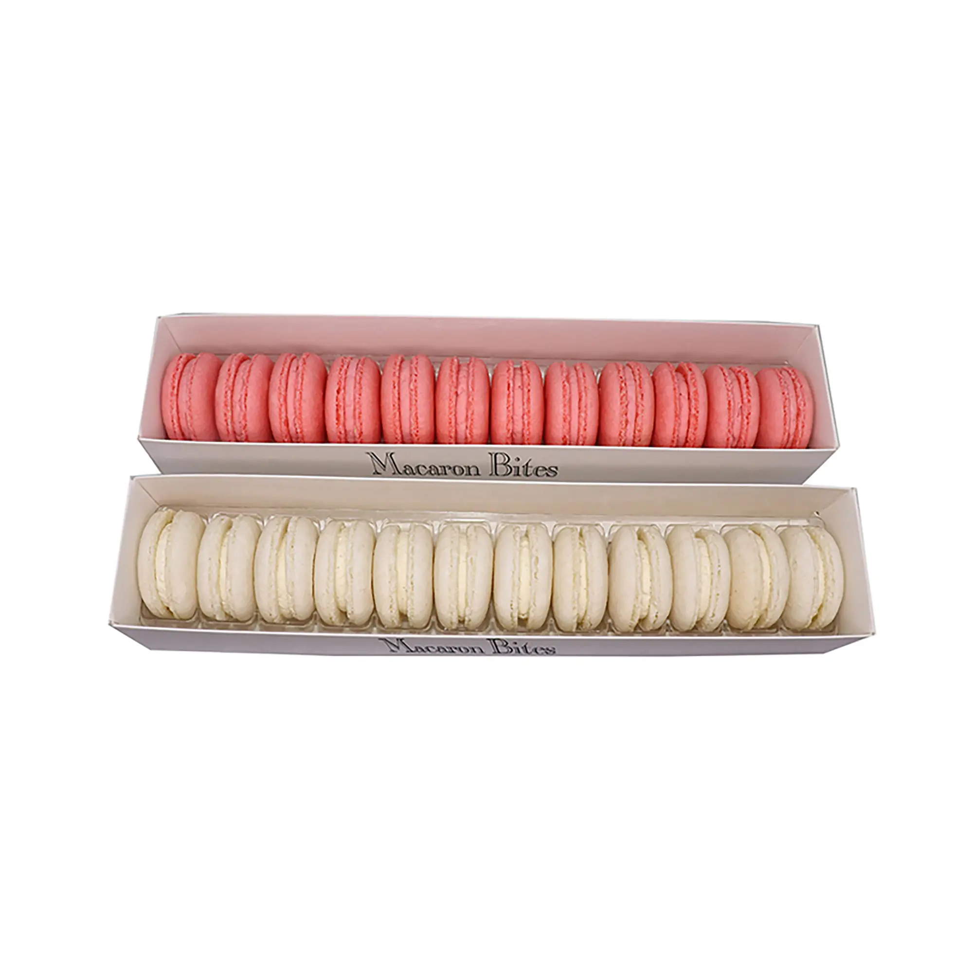 Macaron Bites Strawberry & Vanilla French Macarons 24 Count Elegant Snack for Parties and Special Occasions