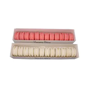 Macaron Bites Strawberry & Vanilla French Macarons 24 Count Elegant Snack for Parties and Special Occasions