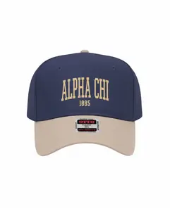 Est Year Embroidered Khaki/Navy Sorority Hat