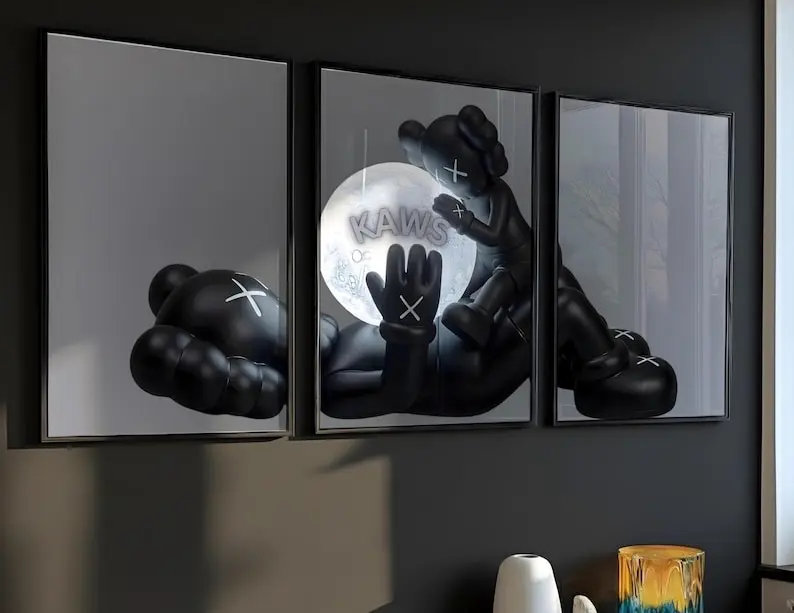 KAWS Poster Set: Hypebeast Graffiti Wall Art, Product without frame KAWS Poster Set: Hypebeast Graffiti Wall Art, Product without frame