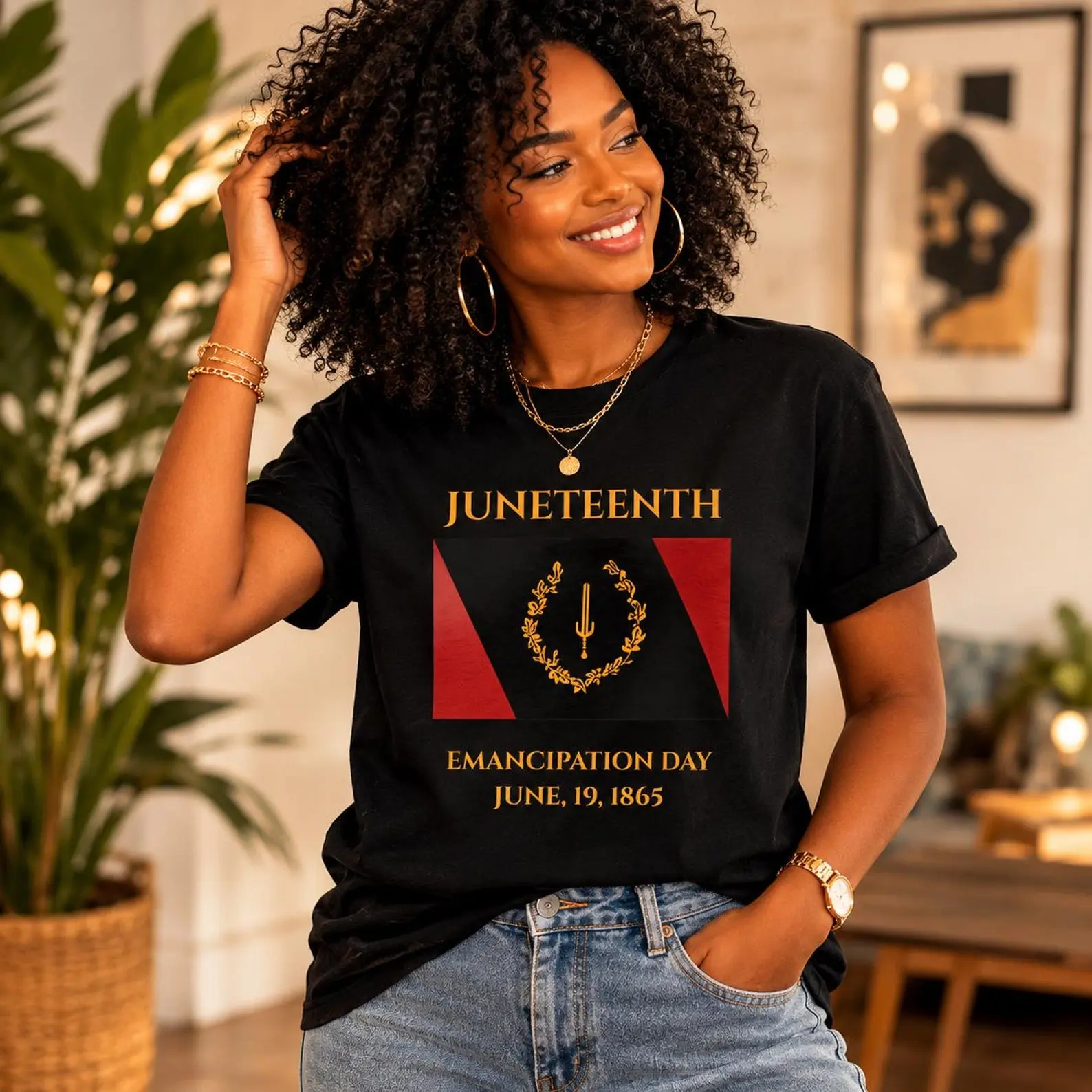 Juneteenth Emancipation Day Tee, Black American Heritage Flag June 19 1865 , Unisex Soulaan T-Shirt, Foundational Black American