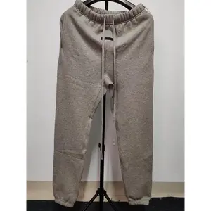 Men's Sweatpants Joggers Dark Oatmeal Color,Cotton Athletic Unisex Casua Lounge Pants with Pockets with Drawstring