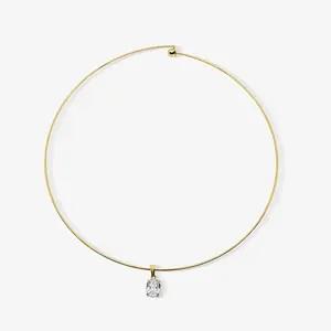 EVRY JEWELS Gold or Silver Plated Women's Hypoallergenic Main Character Necklace