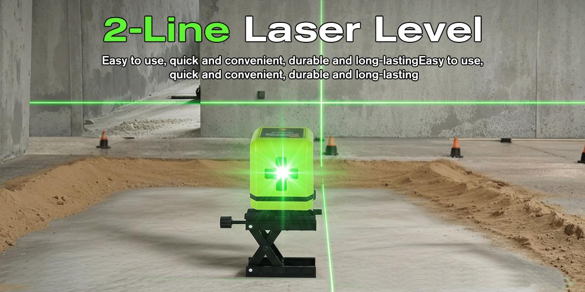 Tanlook Laser Level,Green Beam Laser Level, equipped with 2 lithium batteries, suitable for picture hanging, tile laying, home renovation and indoor projects