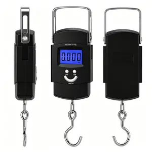 10g Accuracy Electronic Digital Handheld Weighing Scale, 50kg/110lb Portable Suitcase Travel Bag Hanging Luggage Weight Scale