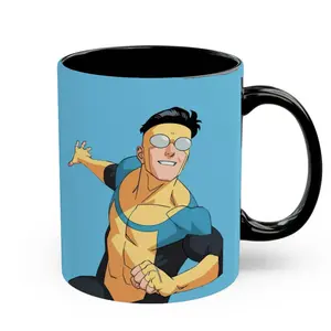 Invincible Comic Coffee Mug, Animated Series Cup, Superhero Funny Drinkware, Meme Gift Idea for Teens Adults Fans