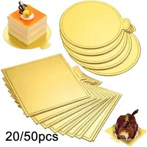 Square Mini Paper Cake Base, Mousse Dessert Stand, Disposable Paper Cup Cake Board, Wedding Birthday Party Dessert Display Tray